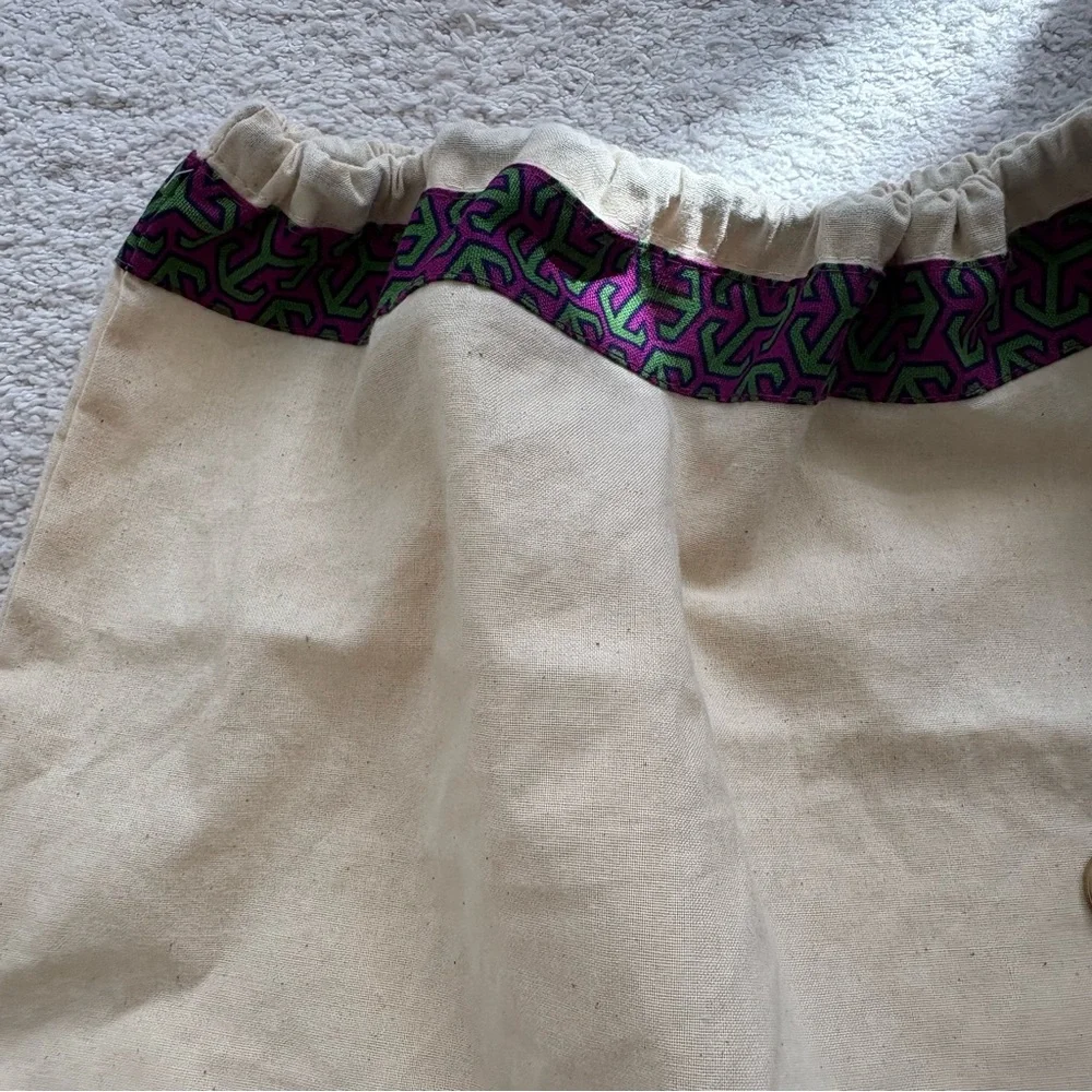 Tory Burch Drawstring Linen Dust Bag - Picture 4 of 9